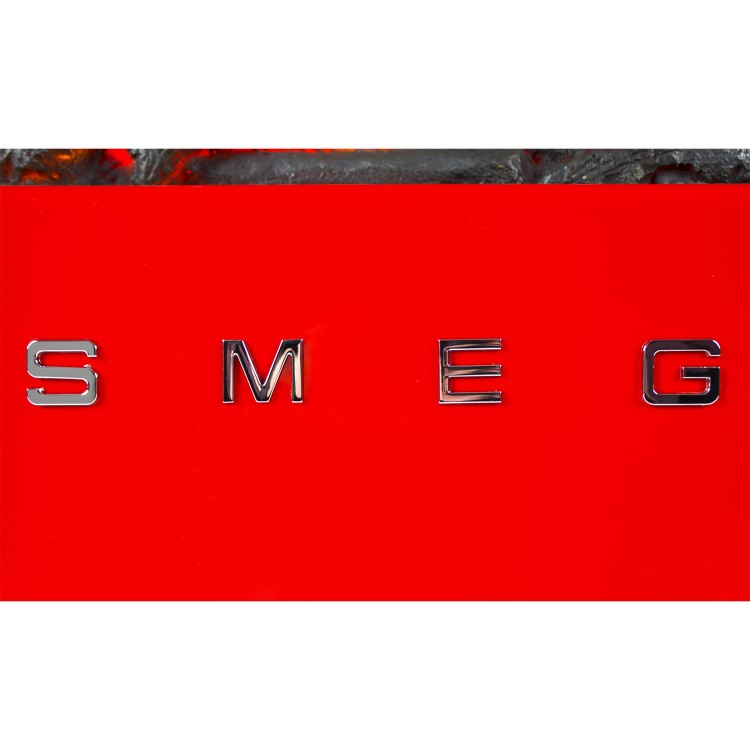 Smeg Modern Wall Mounted Electric Fire - Red Retro Style
