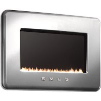 Smeg L30FABSI 50s Retro Style Natural Gas Wall Fire in Silver
