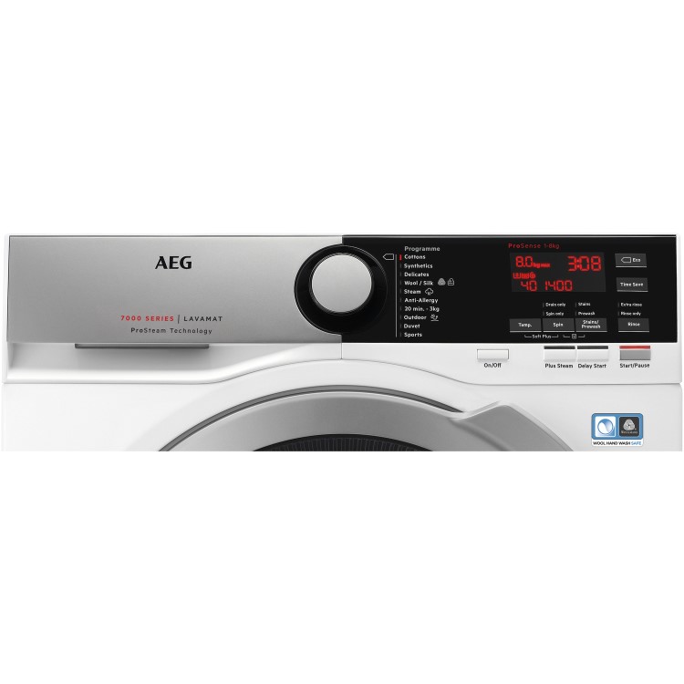 AEG 7000 Series 8kg 1400rpm Freestanding Washing Machine - White