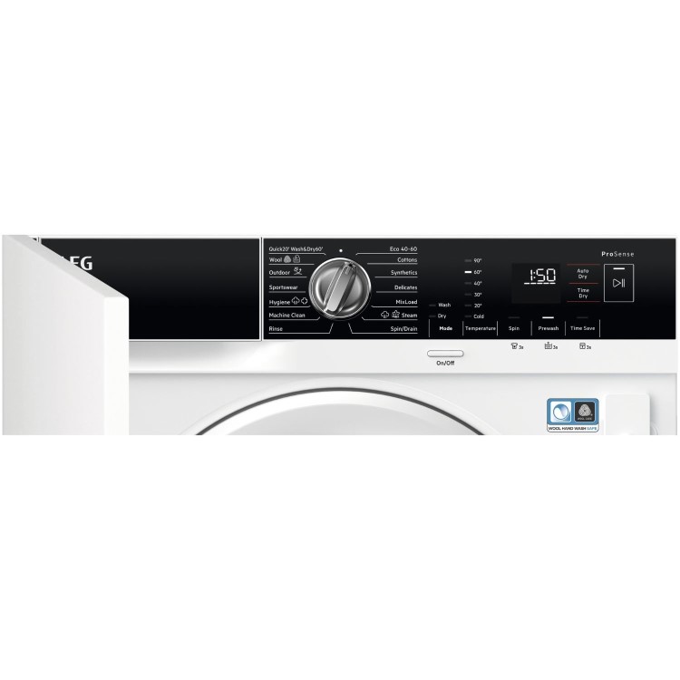 AEG 7000 Series ProSteam&reg;  7KG Wash 4KG Dry 1600rpm Integrated Washer Dryer - White