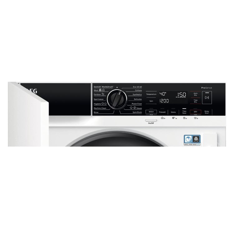 AEG 8000 Series ProSteam&reg; 8kg Wash 4kg Dry 1600rpm Integrated Washer Dryer - White