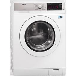 AEG L98480FL Freestanding Washing Machine in Stainless steel with antifingerprint