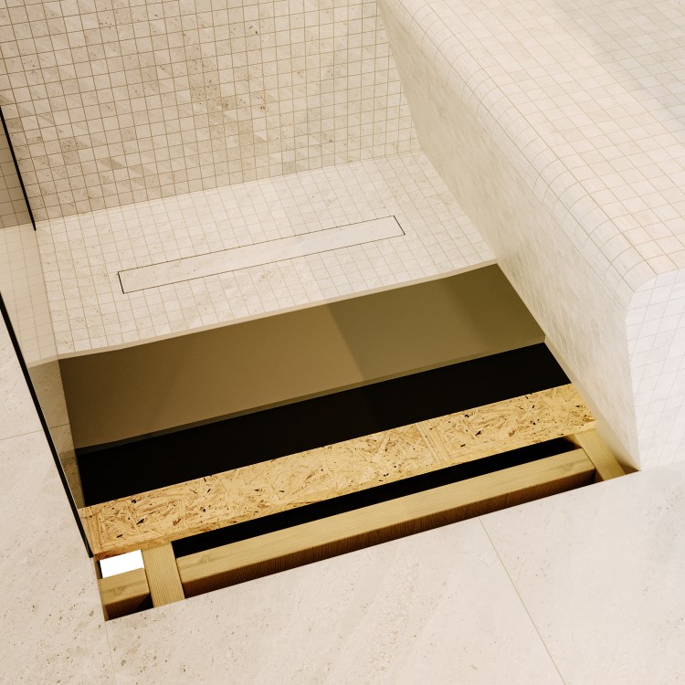 1200 x 900mm Wet Room Shower Tray Formers (Tile-Ready Boards) with Linear End Waste