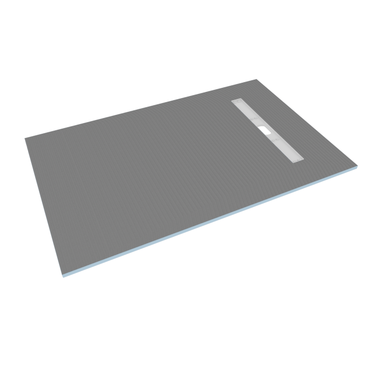 1400 x 900mm Wet Room Shower Tray Formers (Tile-Ready Boards) with Linear End Waste