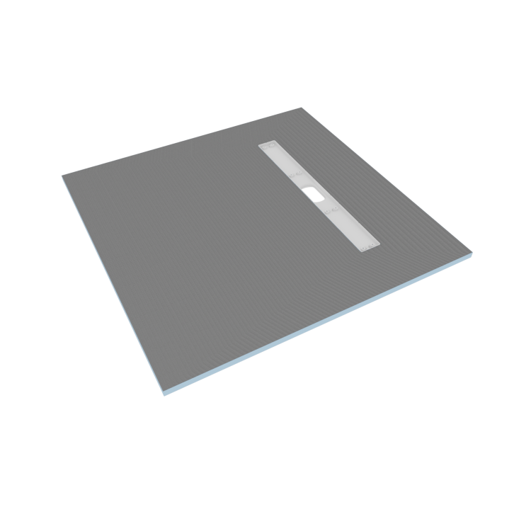 900 x 900mm Wet Room Shower Tray Formers (Tile-Ready Boards) with Linear End Waste