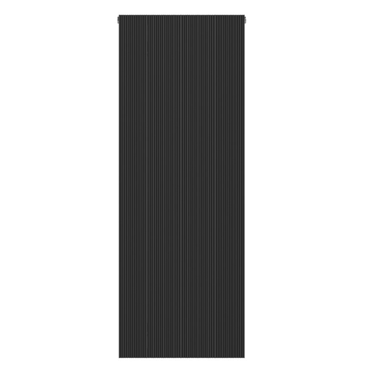 Black Designer Fluted Vertical Radiator 1200 x 440mm - Laguna