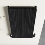 Black Designer Fluted Vertical Radiator 800 x 440mm - Laguna