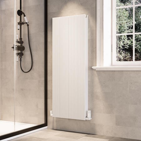 Ligna Radiators White Designer Vertical Single Panel Radiator 1200 x 440mm - Laguna ...