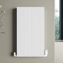 White Designer Fluted Vertical Radiator 800 x 440mm - Laguna
