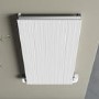 White Designer Fluted Vertical Radiator 800 x 440mm - Laguna