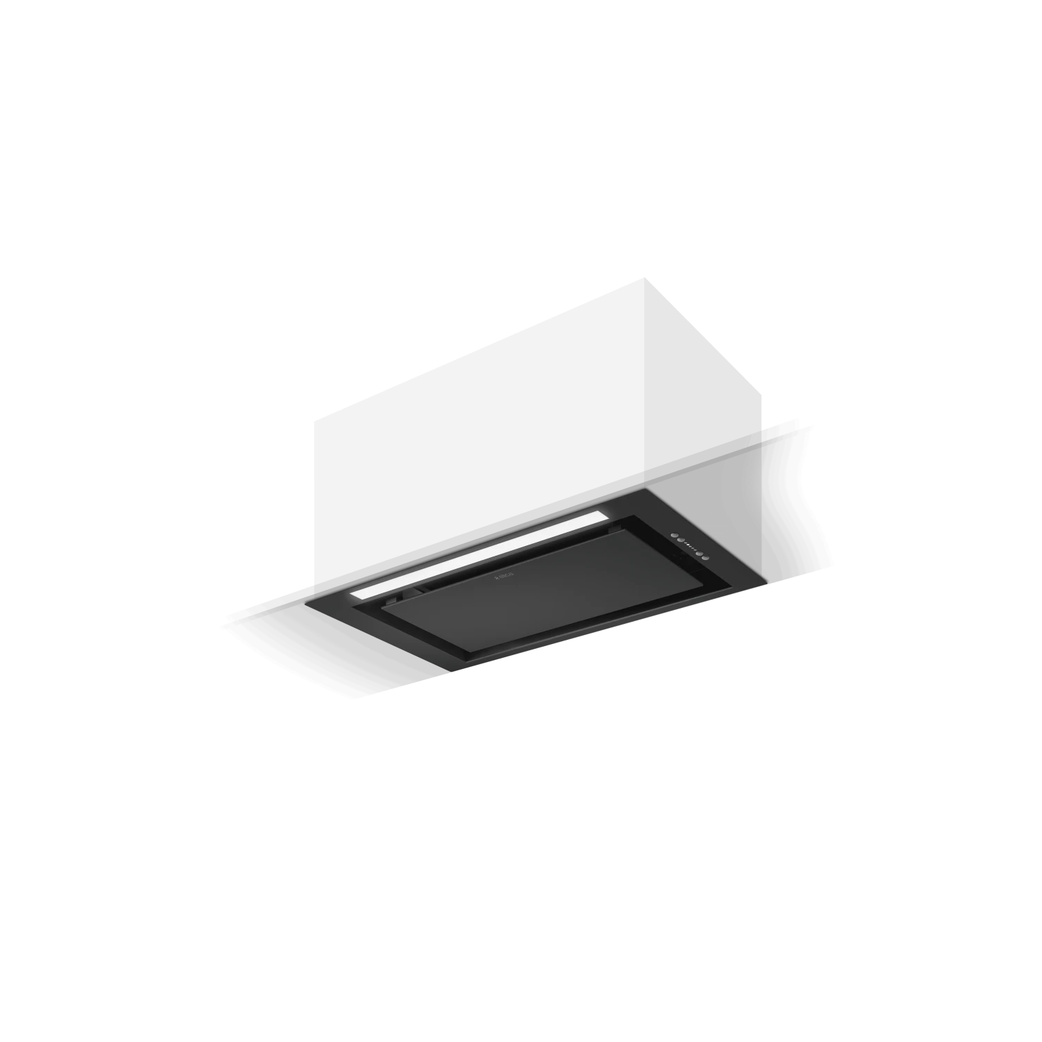 Elica LANE-80-BLK Lane 72cm Canopy Cooker Hood - Black