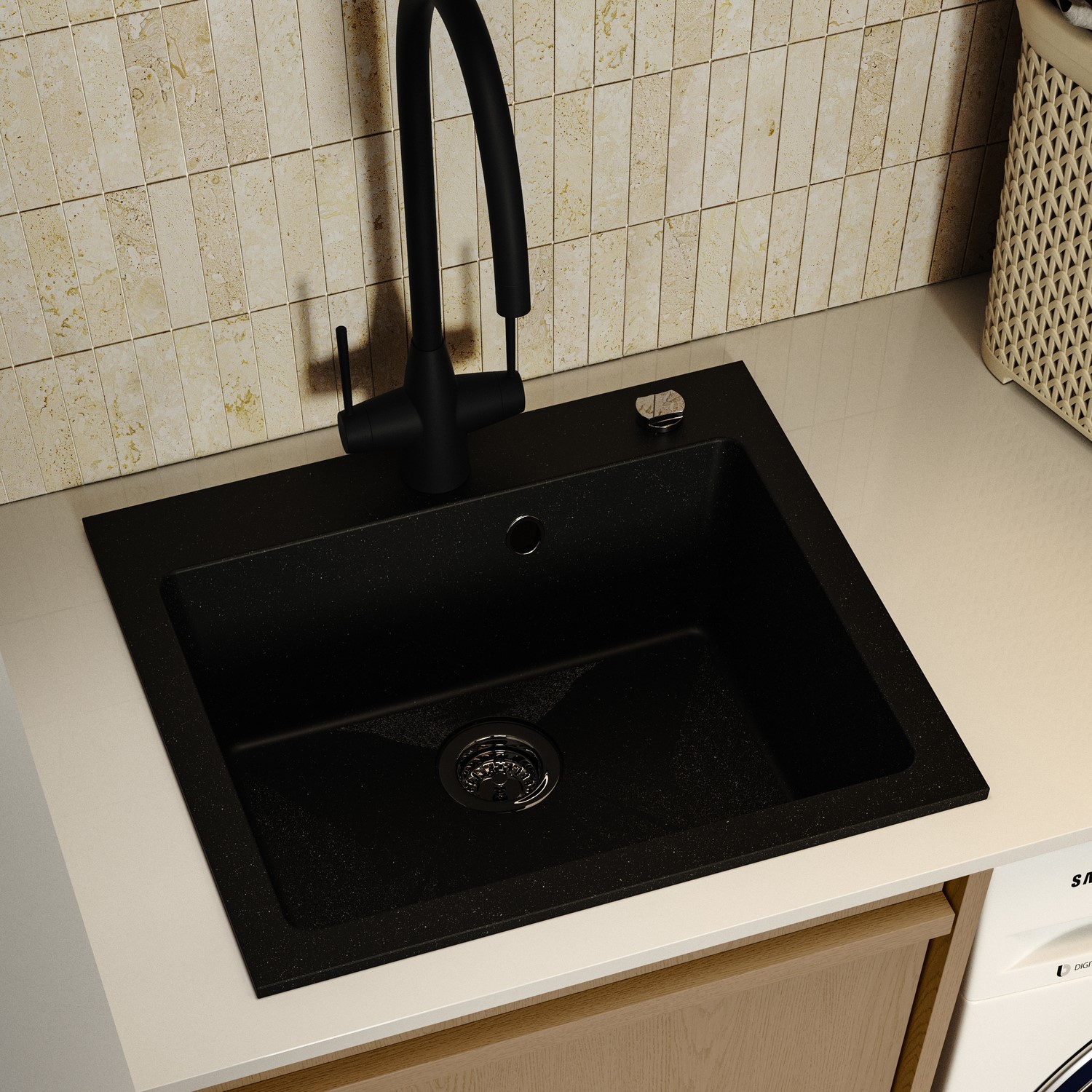 Single Bowl Inset Composite Sink Tap Deck Laurie