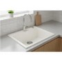 Single Bowl White Inset Composite Sink with Tap Deck - Enza Laurie