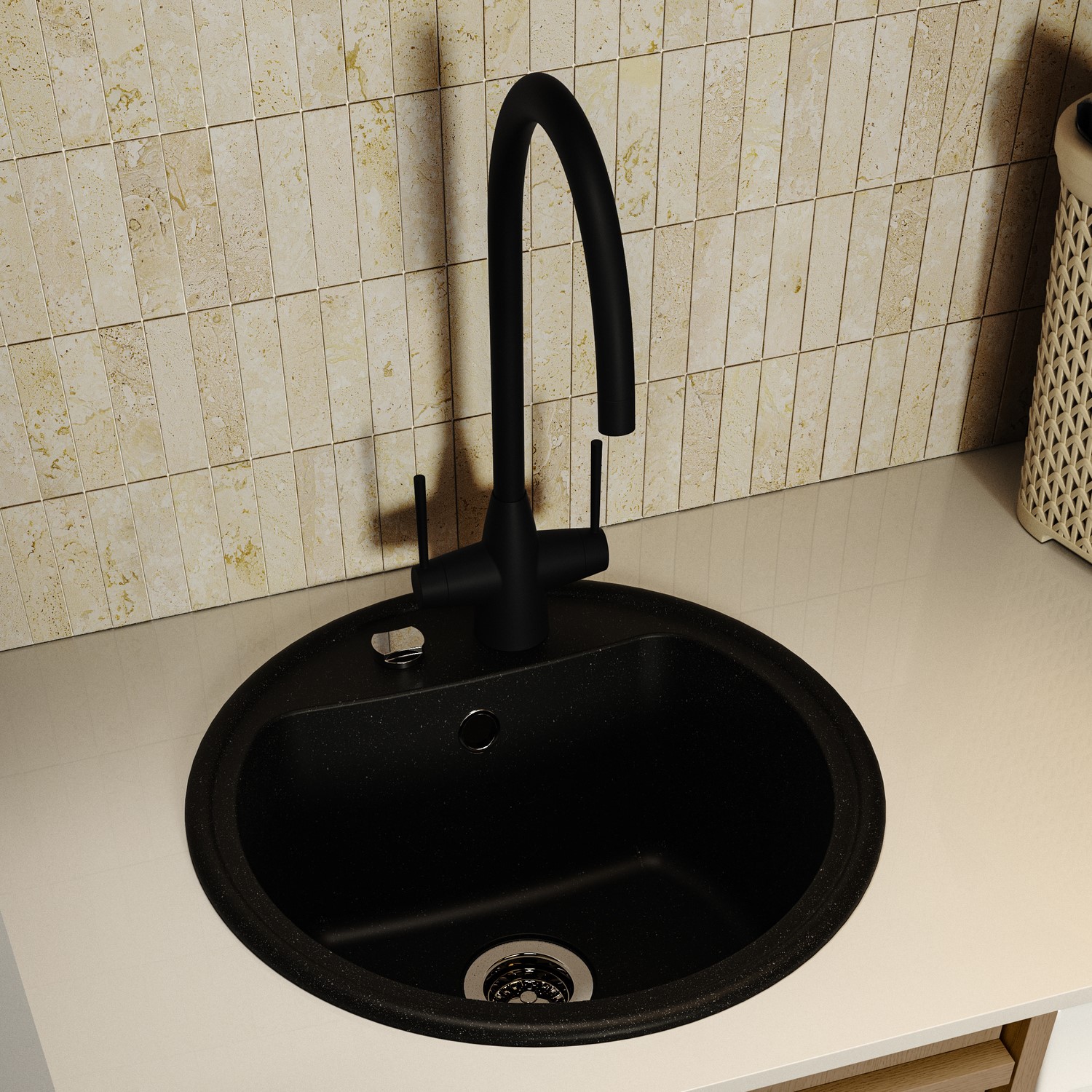 Compact Single Bowl Inset Composite Utility Sink Laurie
