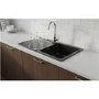 1 Bowl Black Inset Granite Composite Kitchen Sink with Reversible Drainer - Enza Laurie