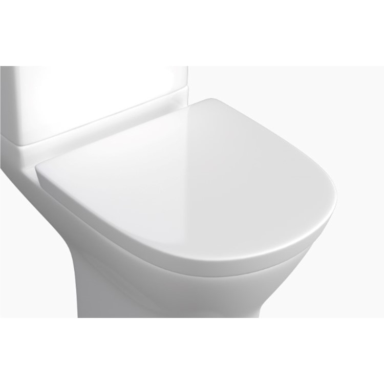 White Round Soft Close Toilet Seat With Quick Release - Laurel