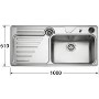 Franke LAX614L Largo Single Bowl Left Hand Drainer Sink
