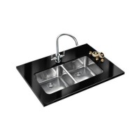Franke LAX_120-36-36DP Largo Undermount Double Bowl Sink and Tap Designer Pack