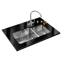 Franke LAX_120-45-30DP Largo Undermount Double Bowl Sink and Tap Designer Pack