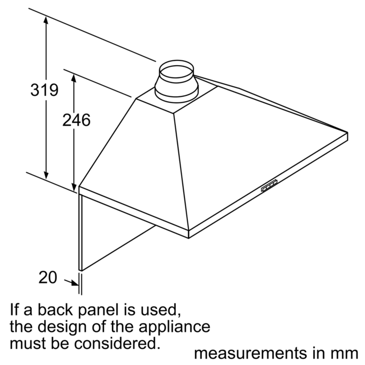 Siemens iQ100 60cm Pyramid Style Chimney Cooker Hood - Stainless Steel