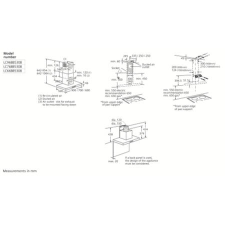 Siemens LC96BB530B iQ300 Box Design 90cm Chimney Hood in Stainless steel