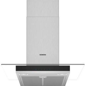 Siemens LC67GHM50B 60cm Chimney Cooker Hood With Flat Glass Canopy - Stainless Steel