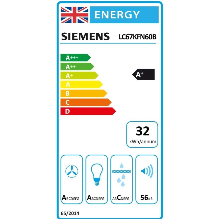 Siemens 60cm Chimney Hood - Black