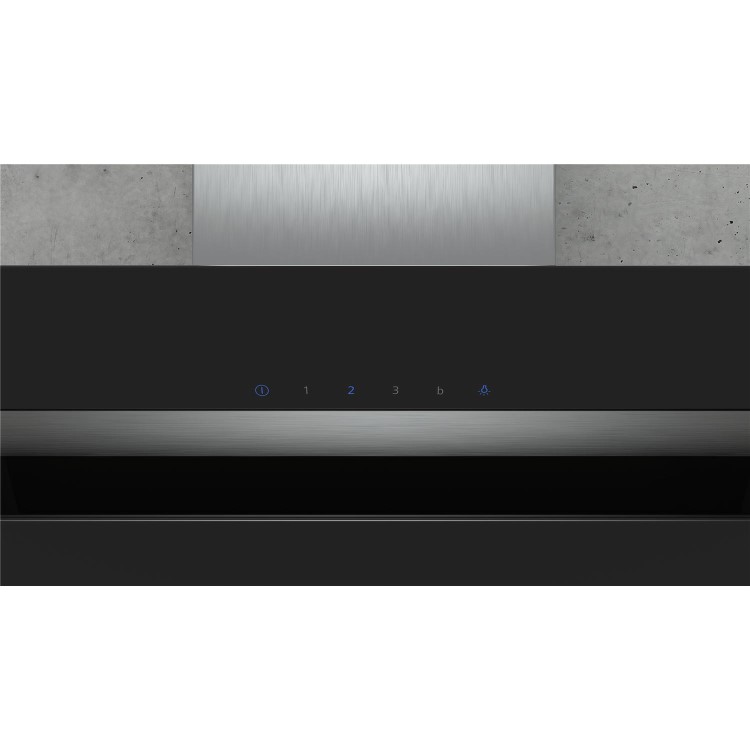 Siemens LC67KHM60B 60cm Angled Chimney Hood - Black
