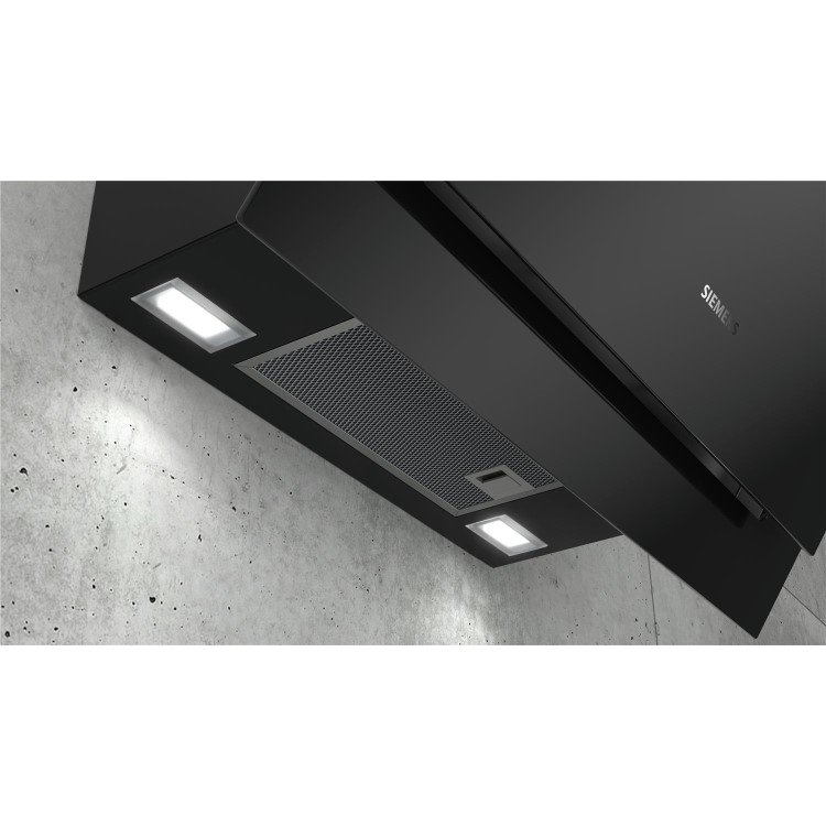 Siemens LC67KHM60B 60cm Angled Chimney Hood - Black