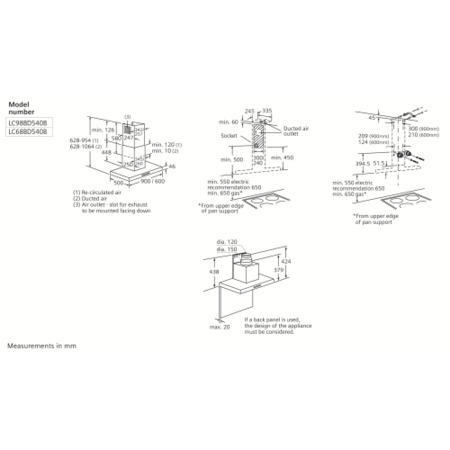 SIEMENS LC68BD540B iQ500 Box Design 60cm Chimney Hood in Stainless steel