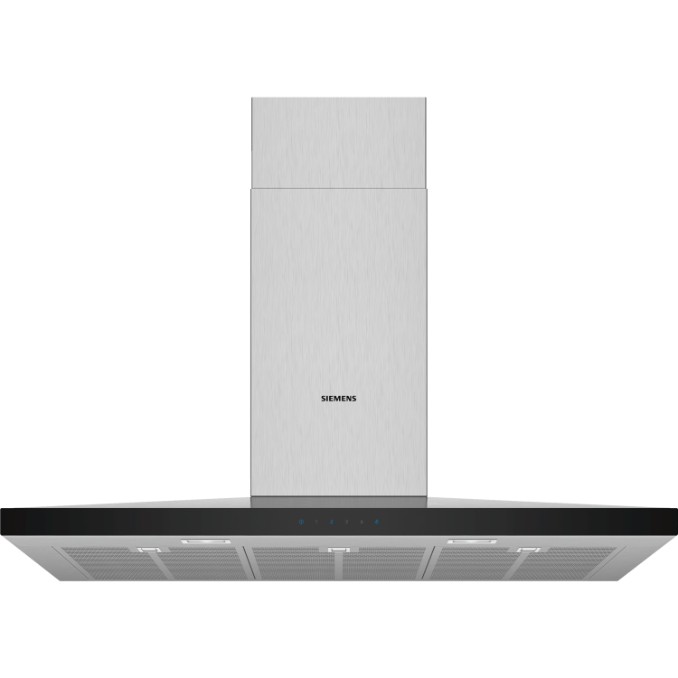 Siemens LC97QFM50B 90cm Low Profile Pyramid Style Chimney Cooker Hood - Stainless Steel