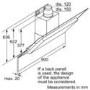 SIEMENS LC98KC640B iQ500 Angled Chimney Hood in Stainless Steel and Black Glass