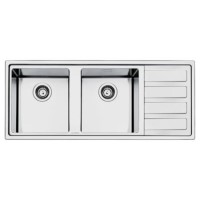 Smeg LD116D Mira Ultra Low Profile Double Bowl Sink with Right Hand Drainer
