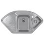 Astracast LD15XXHOMESK1 Lausanne 1.5 Bowl Left Hand Drainer Polished Stainless Steel Corner Sink