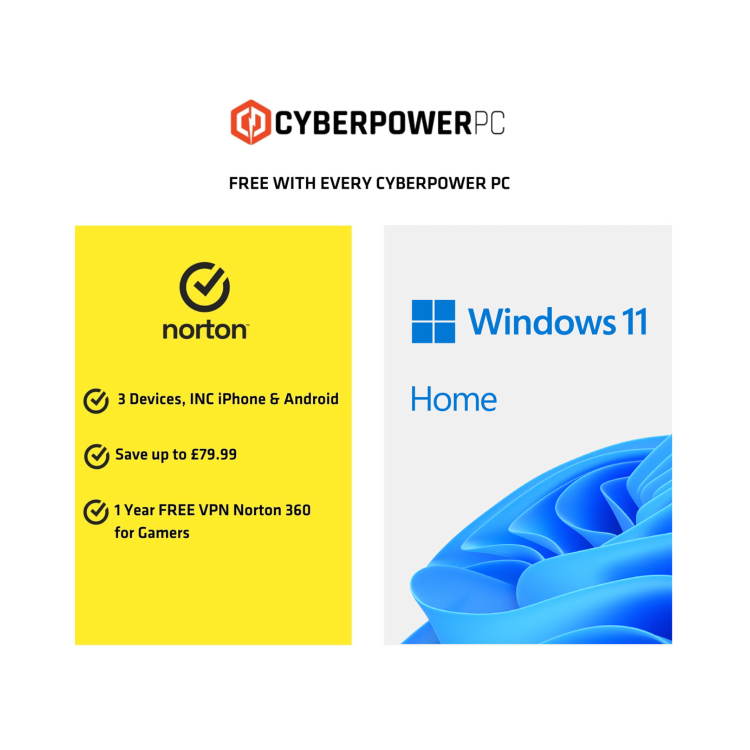 CyberPowerPC Blaze AMD Ryzen 5 5500 16GB RAM 500GB SSD RTX 5060 Windows 11 Gaming PC