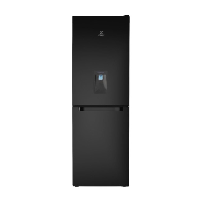 Indesit LD70N1KWTD Freestanding Fridge Freezer With Water Dispenser - Black