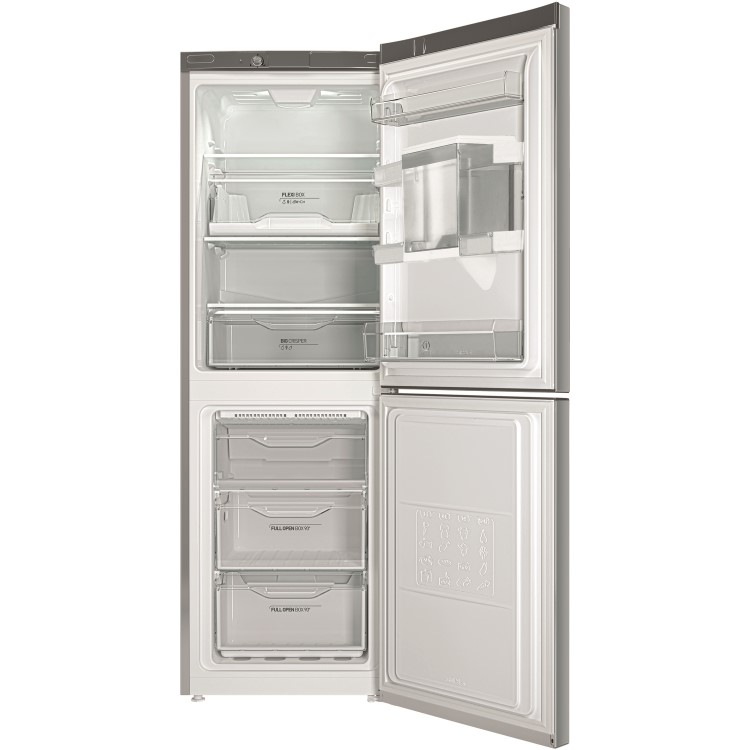 Indesit LD70N1SWTD Freestanding Fridge Freezer With Water Dispenser - Silver