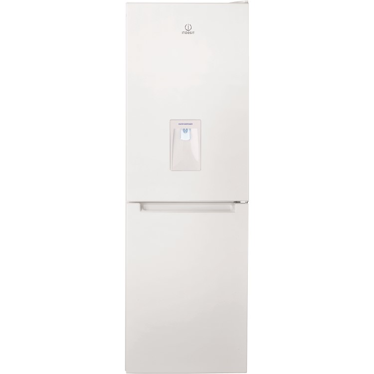 INDESIT LD70N1WWTD 278 Litre Freestanding Fridge Freezer 50/50 Split Water Dispenser 60cm Wide - White