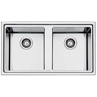 Smeg LD862 Mira Ultra Low Profile Double Bowl Stainless Steel Sink