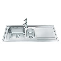 Smeg LE102D Rigae 1.5 Bowl Sink with Right Hand Drainer