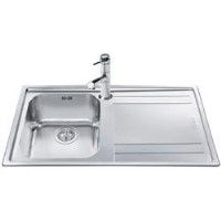 Smeg LE861D Rigae Single Bowl Sink with Right Hand Drainer