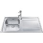 Smeg LE861D Rigae Single Bowl Sink with Right Hand Drainer