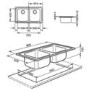 Double Bowl Inset Chrome Stainless Steel Kitchen Sink - Smeg Rigae