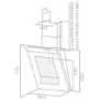 Elica LEAF-BLK LEAFL Angled 80cm Chimney Cooker Hood Black