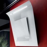 Elica LEAF_WH Leaf Angled 80cm Chimney Hood in White