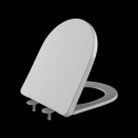 LEGSEAT White Round Soft Close Toilet Seat with Quick Release - Legend