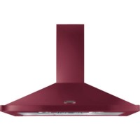 Rangemaster 110cm Chimney Cooker Hood Cranberry With Chrome Badge