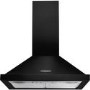 Rangemaster 60cm Chimney Cooker Hood - Black with Chrome Badge