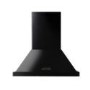 Rangemaster 60cm Chimney Cooker Hood - Black with Chrome Badge