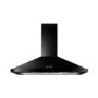 GRADE A2 - Rangemaster LEIHDC90BC 64941 90cm Chimney Cooker Hood Black With Chrome Badge